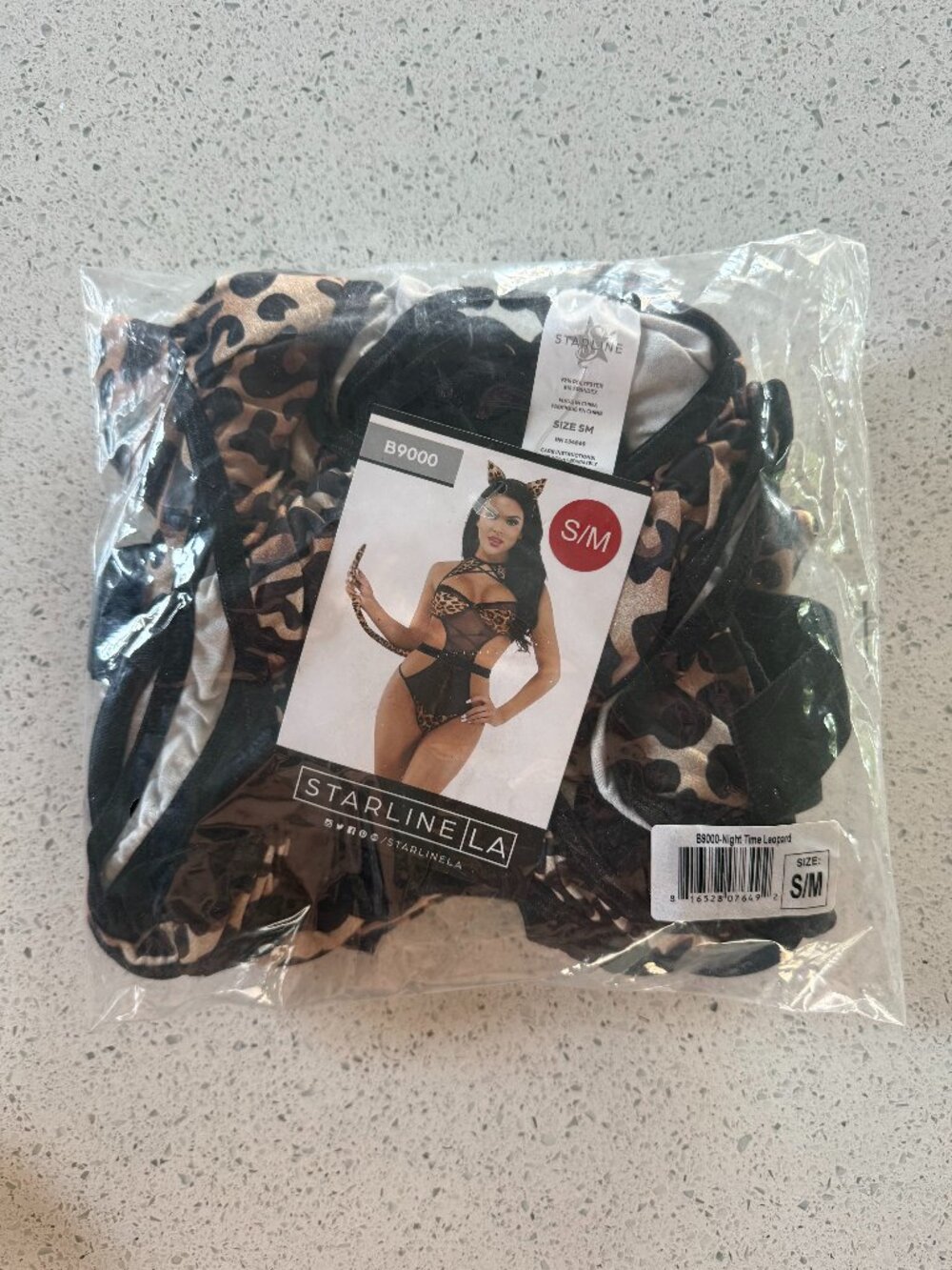 NIP Starline LA Night Time Leopard Costume Bodysuit Set - Size S/M - B9000